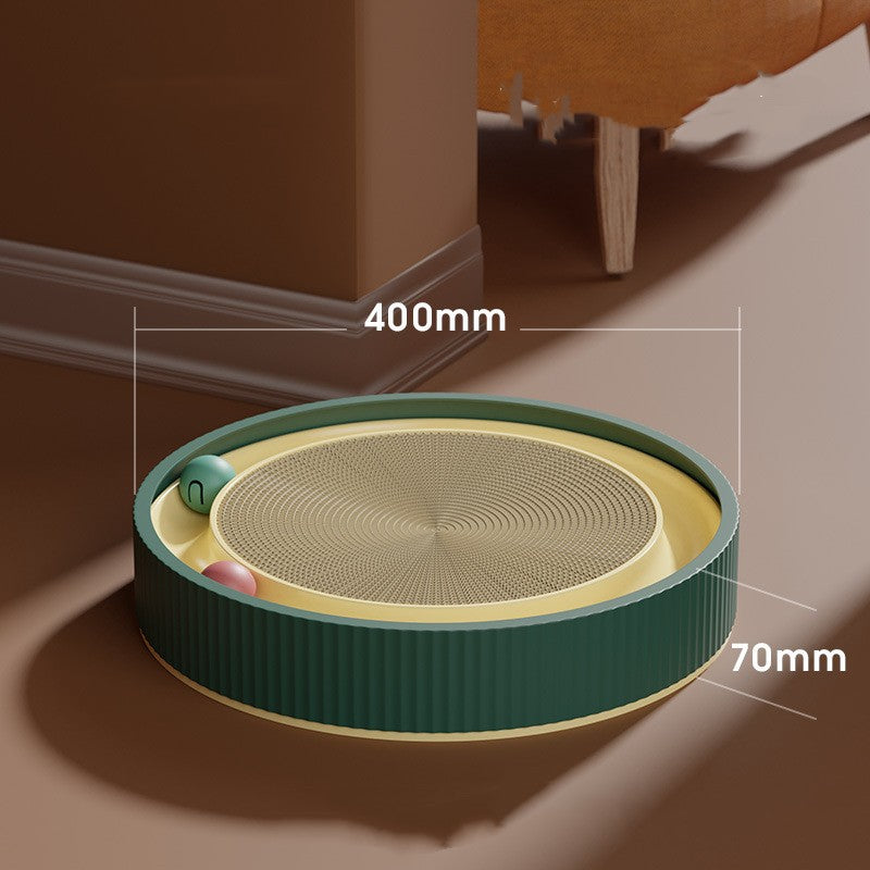 Wear-Resistant Corrugated Paper Pet Toy - Eco-Friendly Chew Toy for Cats & Small Dogs with Rolling Ball Track