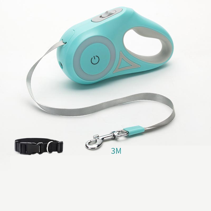Retractable Dog Leash with Collar & Spotlight – Automatic Heavy Duty Pet Leash for Small, Medium & Large Dogs (3M / 5M)