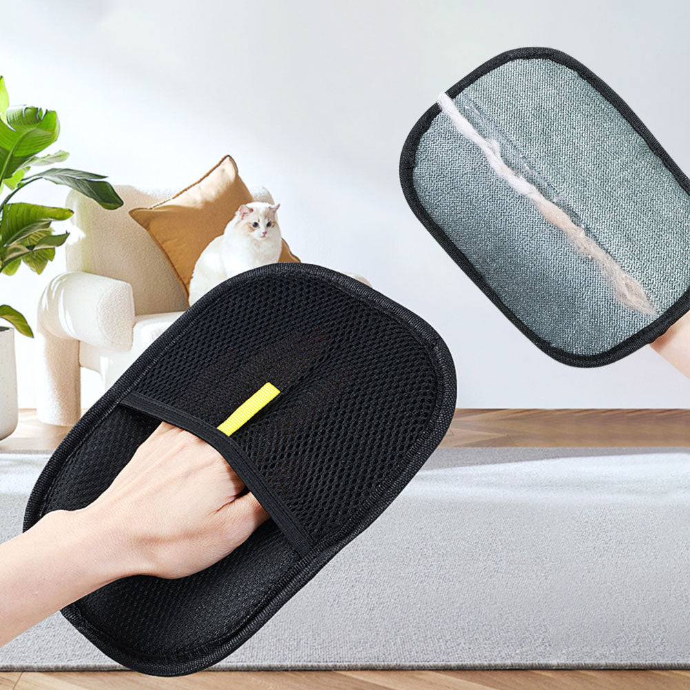 Pet Hair Remover Gloves – Deshedding Grooming Mitt for Dogs, Cats & Rabbits | Dual-Sided Silicone Hair Removal Brush Glove