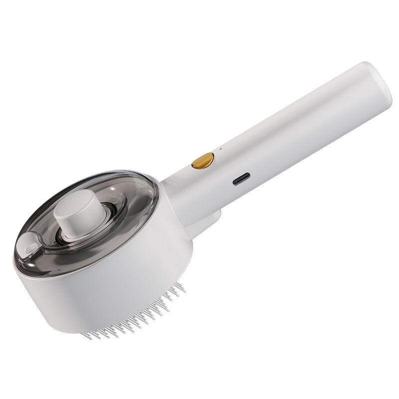 Pet Steam Brush for Dogs & Cats – Self-Cleaning Hair Remover Comb with Spray & UV Sterilization | Grooming Brush for Shedding