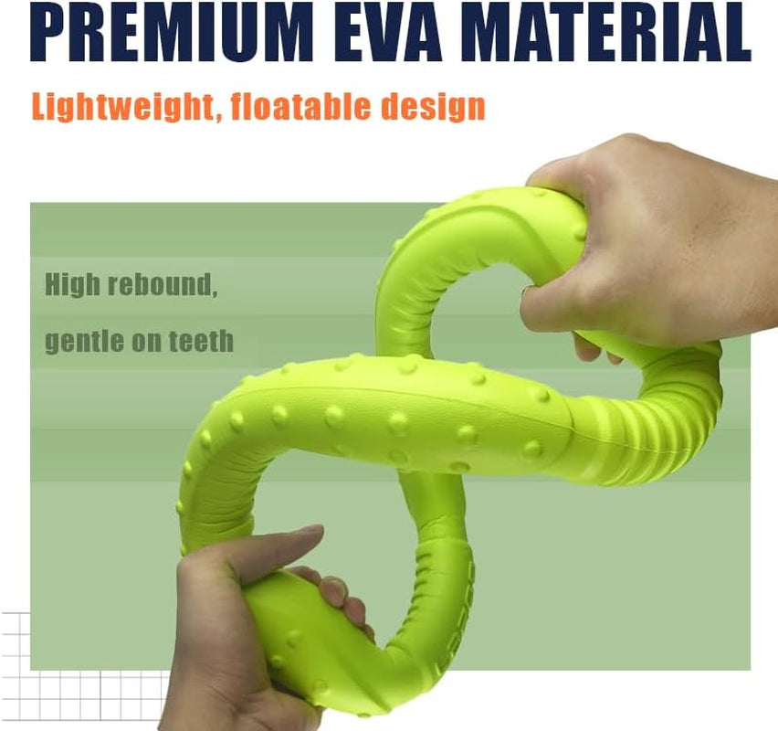 Dog Ring Toy Durable Flying Ring for Fetch, Water Play & Training | Tough Chew-Proof Design for Aggressive Chewer Breeds, Easy-Throw Lightweight Frisbee for Medium/Large Dogs(Green/30Cm)