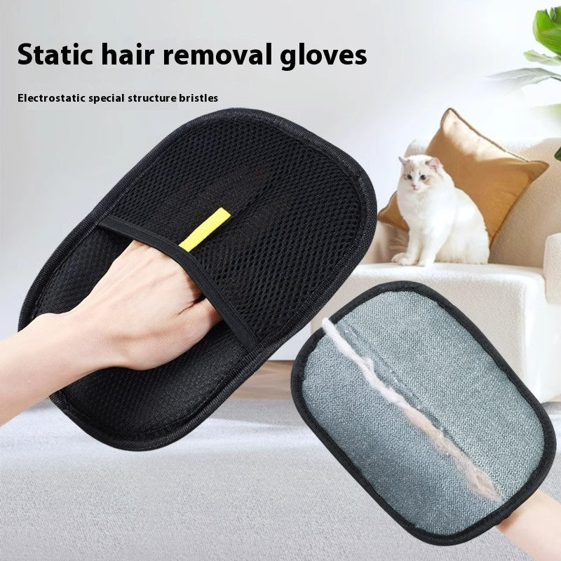 Pet Hair Remover Gloves – Deshedding Grooming Mitt for Dogs, Cats & Rabbits | Dual-Sided Silicone Hair Removal Brush Glove