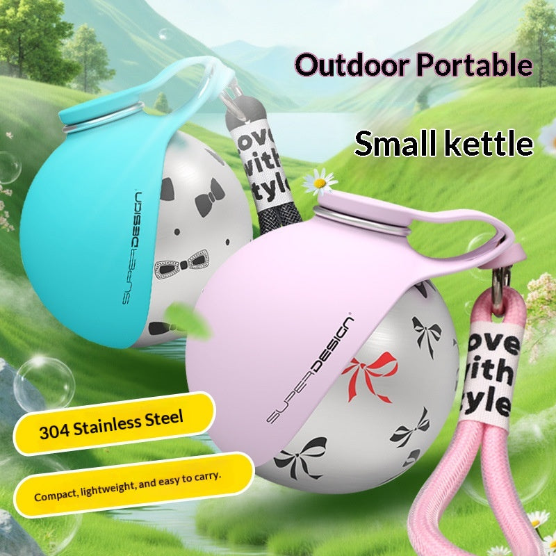 Portable Stainless Steel Dog Water Bottle - Travel-Friendly Water Dispenser & Waste Bag Holder for Small Dogs