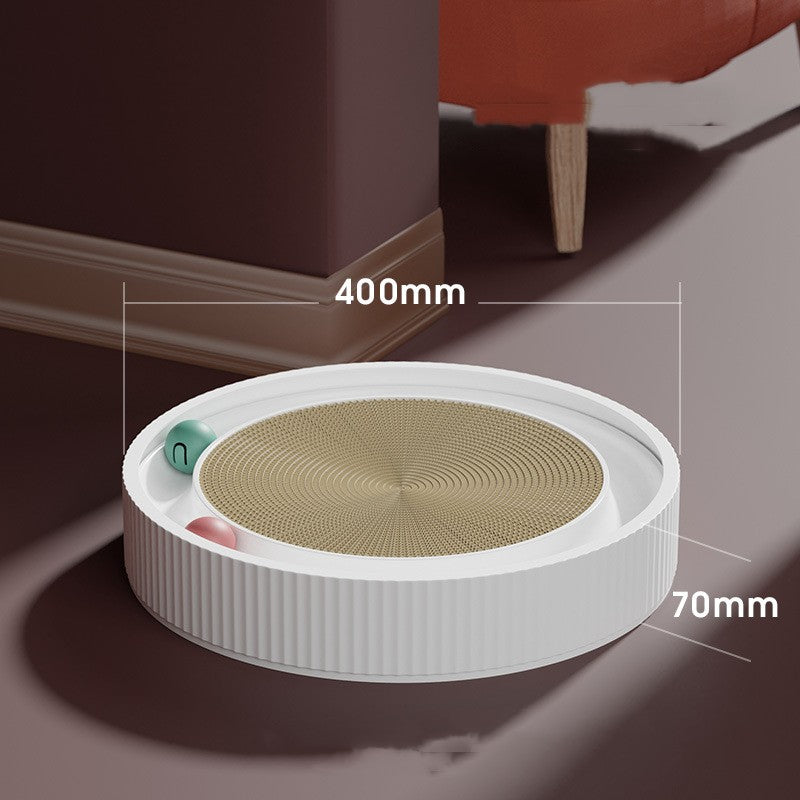 Wear-Resistant Corrugated Paper Pet Toy - Eco-Friendly Chew Toy for Cats & Small Dogs with Rolling Ball Track